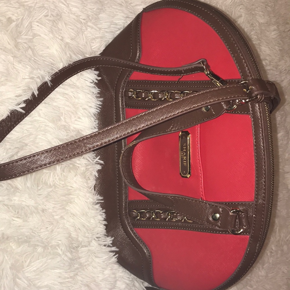 Sharif red and brown purse